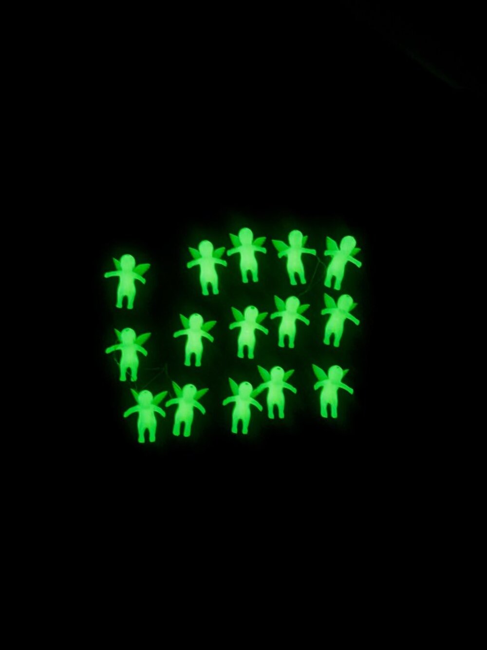 Glow In The Dark Angel Ornaments Charms Set Of 15 Decoration Crafting